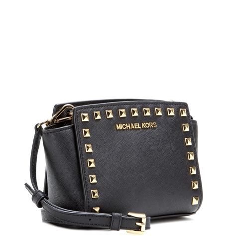 michael kors selma studded mini messenger|MICHAEL Michael Kors Selma Mini Messenger Bag .